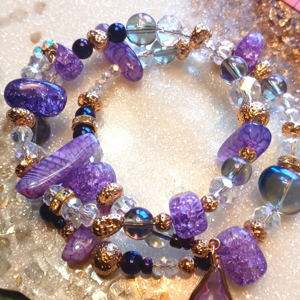 Pretty Bar Shop Nebula Luxe Agate Planet  Bracelet